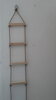 lanový rebrík s drevenými priečkami