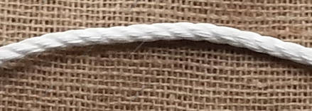 polypropylenové lano kroucené/stáčené, bílé