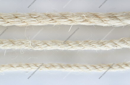 sisálové lano 3pramenné, kroucené/stáčené