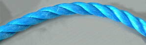 polypropylénové lano stáčané modré